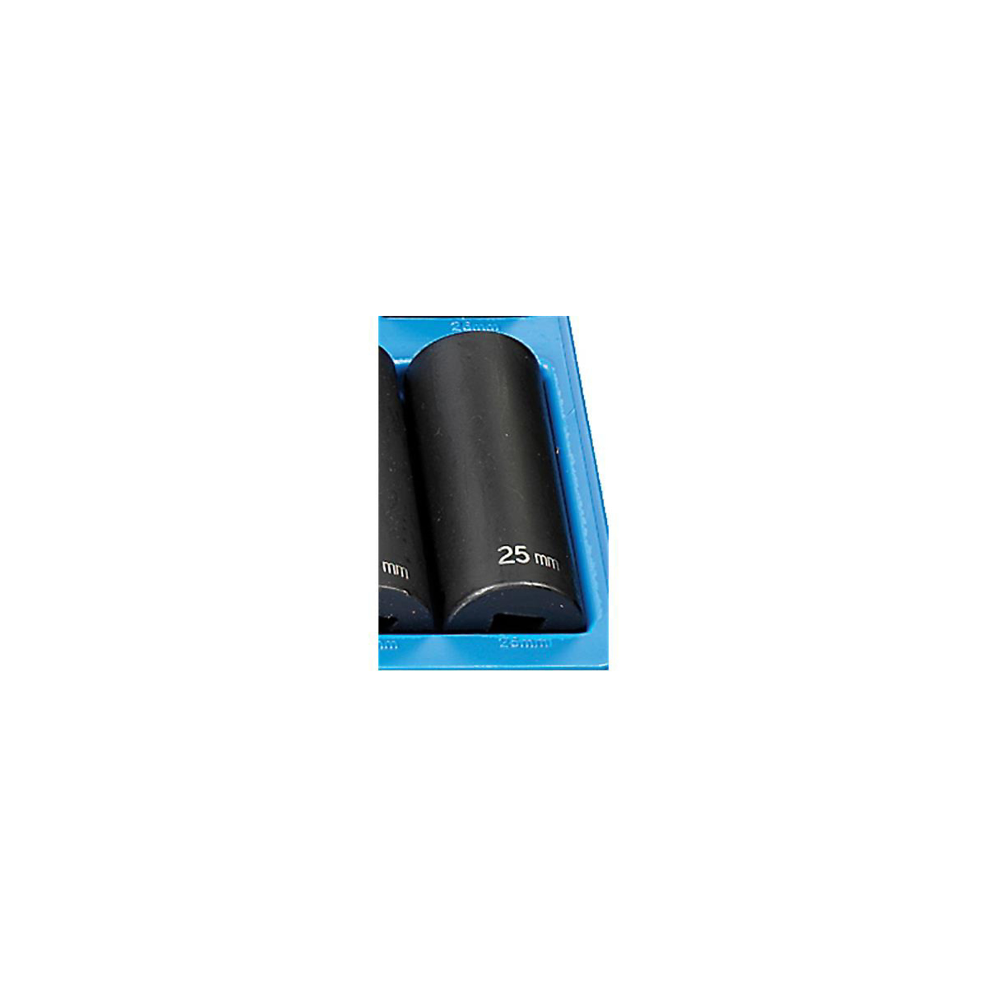 Grey Pneumatic Impact Socket — 25mm, 1/2in. Drive, 12-Point, Deep, Model# GRE2125MD